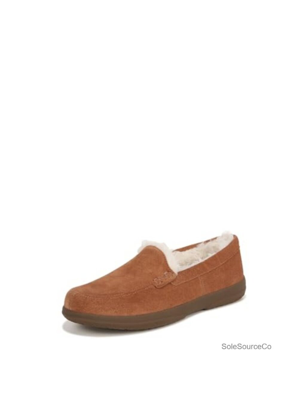 Women's Slip-On Slippers Suede Shearling Lining Arch Support